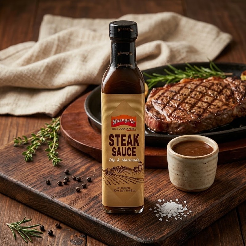 Shangrila Steak Sauce - Dip & Marinade (308g / Glass Bottle)