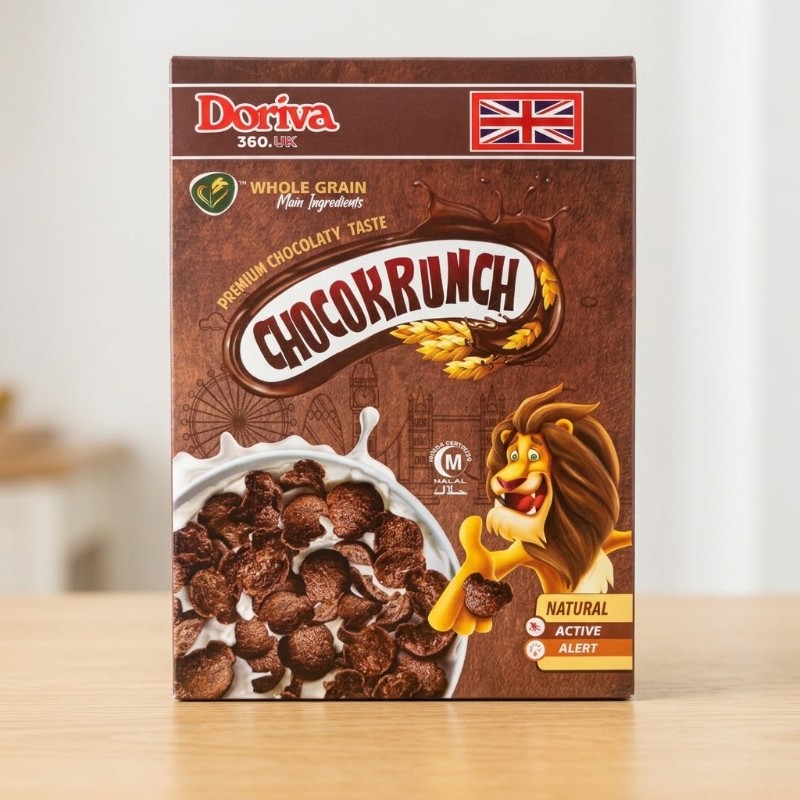 Doriva 360.UK Choco K Crunch Cereal - Whole Grain Chocolate Cereal