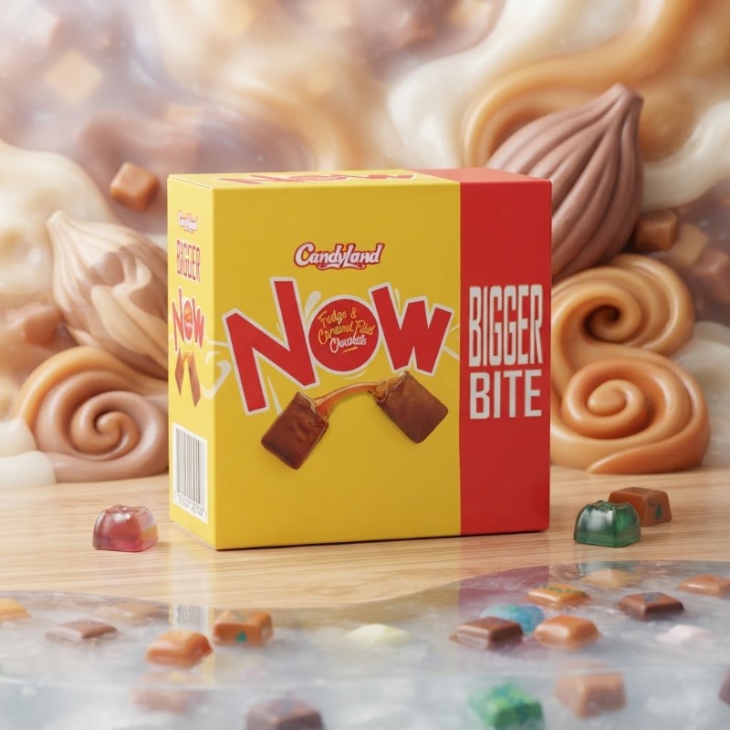 Candyland NOW Chocolate Box | Fudge & Caramel Filled Chocolates with Bigger Bite Experience