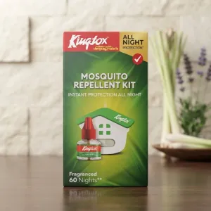 Kingtox Mosquito Repellent Kit - Fragranced 60 Nights Protection Liquid Refill & Machine