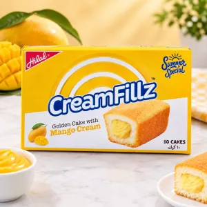 Hilal CreamFillz Golden Cake with Mango Cream - 10 Cakes Box