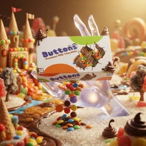 Buttons Premium Milk Chocolate - Colorful Candy Coated Chocolate Treats | Rich & Delicious Confectionery