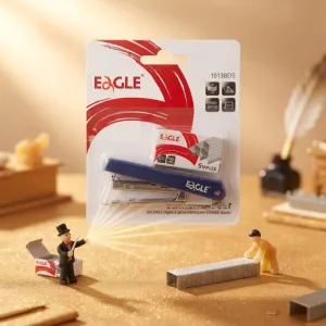 Eagle Mini Stapler Set with Staples - Portable Desktop Stapling Machine for Office, School & Home