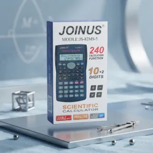 JOINUS JS-82MS-5 Scientific Calculator - 240 Functions, 10+2 Digits with Protective Cover