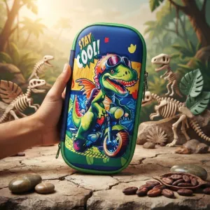Kids 3D Dinosaur Cartoon Hardtop Pencil Case | Stylish Stationery Organizer Pouch for School Boys