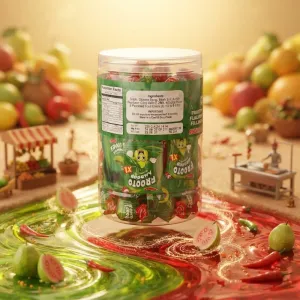 Frooto Amrood Guava Flavour Filling Candy Jar - Fruity & Tangy Confectionery Treat
