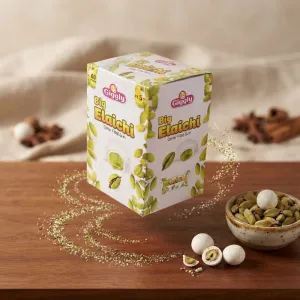 Giggly Big Elaichi Center Filled Gum - Refreshing Cardamom Flavor Chewing Gum Box