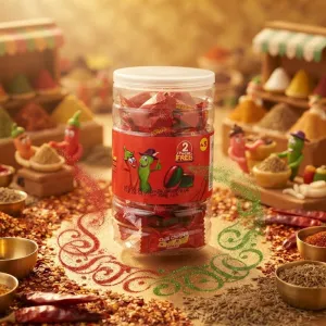 Chilli Chatpati Spicy Candy Jar - Tangy & Flavorful Confectionery Treat
