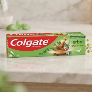 Colgate Herbal Toothpaste - Healthy Gums with Natural Extracts (Mint, Neem, Clove, Eucalyptus), 45g