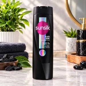 Sunsilk Black Shine Shampoo With Gloss Complex 3% – Vitamin C, Ceramides & Protein