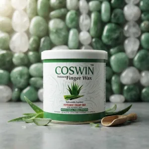Coswin Halawa Finger Wax – Aloe Vera & Peppermint Creamy Depilatory Wax (Export Quality Italian Patent Formula)