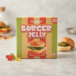 Candyland Burger Jelly - 24 Packs Box (Rs. 10 Each)