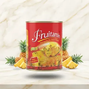 Fruitamin Pineapple Broken Slices in Heavy Syrup - Premium Canned Fruit