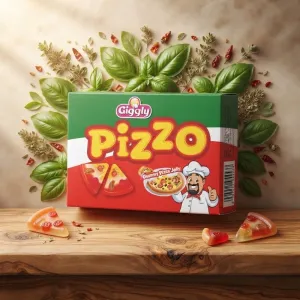 Giggly PizZo Gummy Pizza Jelly Box - Fun & Delicious Chewy Candy Treat