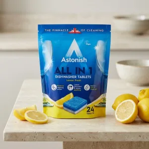 Astonish All In 1 Dishwasher Tablets - Lemon Fresh (24 Tablets)
