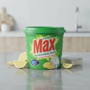Lemon Max Dishwashing Paste with Real Lemon Juice & 99.9% Bacteria Shield