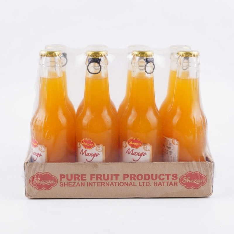 Shezan Mango Juice 250ml | Pack of 4 Glass Bottles | Refreshing Mango Fruit Drink