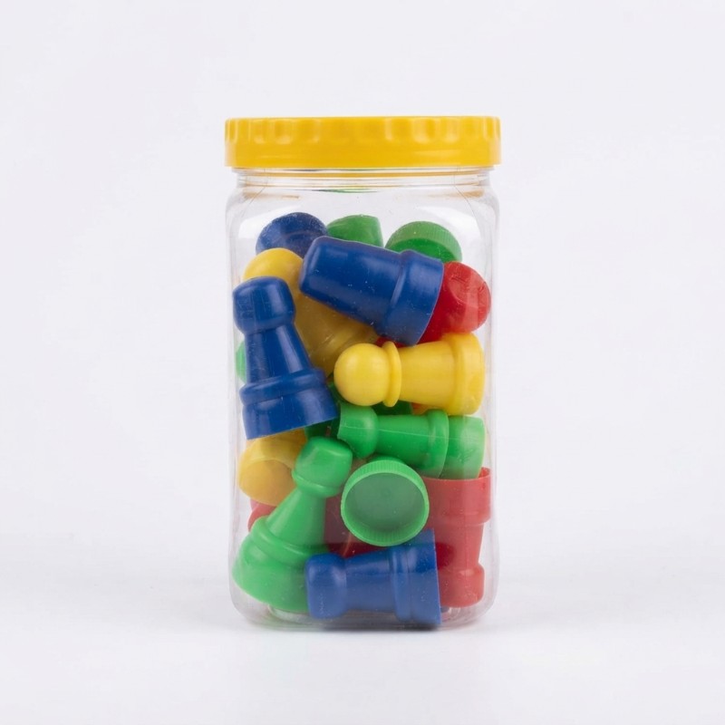 Colorful Plastic Game Pawns Set – Multicolor Playing Pieces for Board Games, Classroom Activities, Counting & DIY Crafts