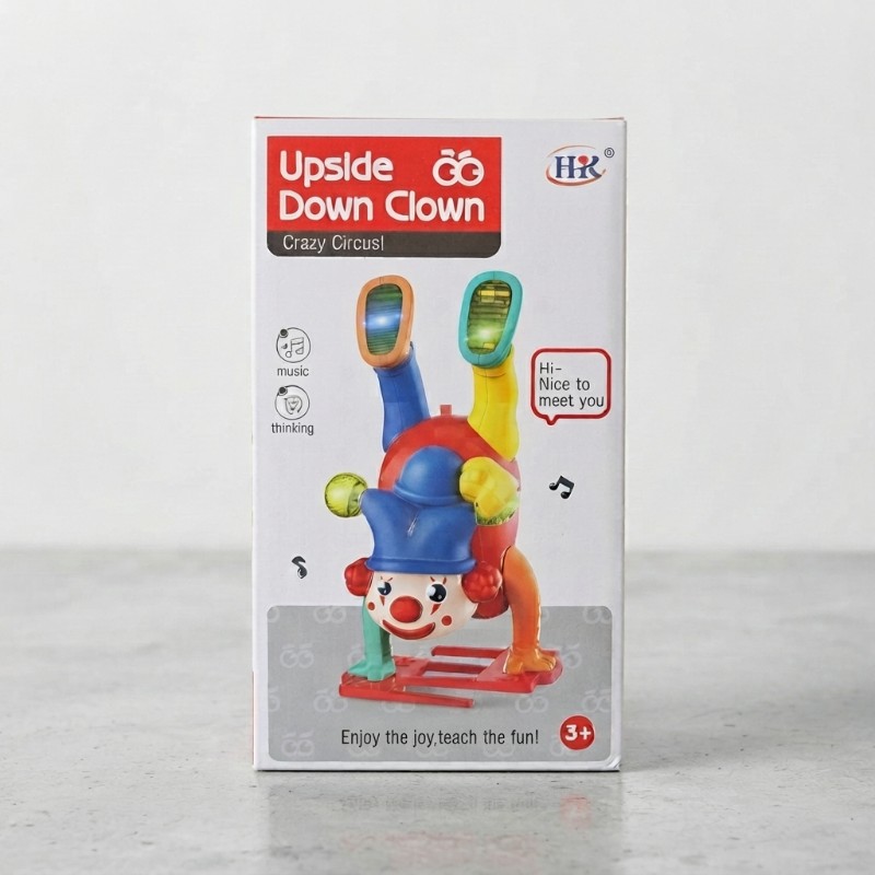 Upside Down Clown Toy for Kids – Crazy Circus Musical Interactive Balancing Toy with Colorful Design | Ages 3+