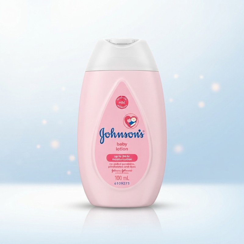 Johnson's Baby Lotion 100ml – Gentle Moisturizing Body Lotion for Soft Skin & 24-Hour Moisturization