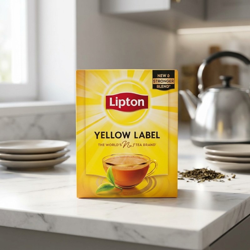 Lipton Yellow Label Black Tea – New & Stronger Blend, Premium Tea for Everyday Enjoyment