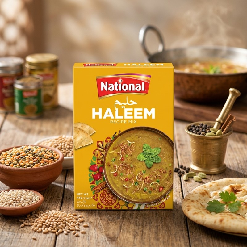 National Haleem Recipe Mix 43g | Authentic Haleem Masala | Spice & Lentil Mix