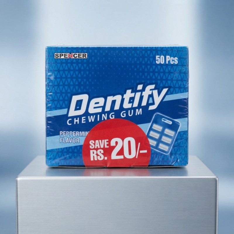 Spencer Dentify Chewing Gum | Peppermint Flavor | 50 Pcs | Refreshing Chewing Gum