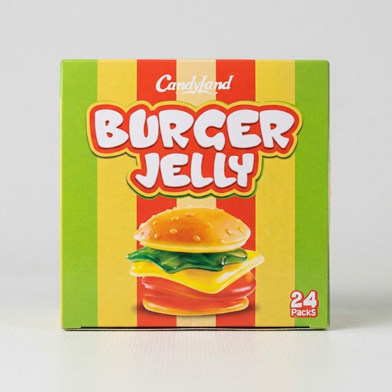 Candyland Burger Jelly | Gummy Burger Shaped Candy | 24 Packs | Fun Sweet Treat