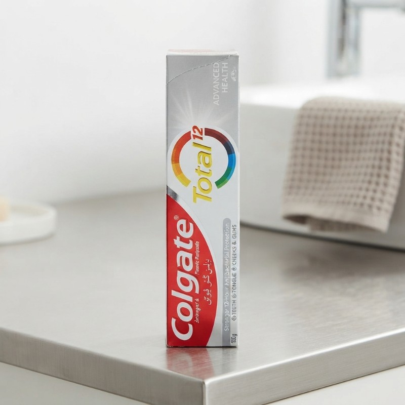 Colgate Total 12 Advanced Health Antibacterial Toothpaste 100g – Stronger 12-Hour Protection for Teeth, Tongue, Cheeks & Gums