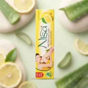 Nisa Lemon Hair Removal Cream | Aloe Vera & Lemon Extract | 20% Extra Free | Smooth Hair Removal