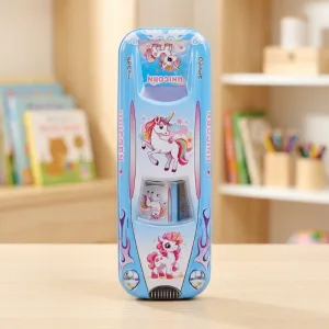 Kids Car Shape Pencil Box – Cute Cartoon Stationery Organizer for School