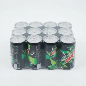 Mountain Dew Carbonated Soft Drink – Refreshing Lemon-Lime Flavored Fizzy Beverage, Pack of 12 Cans