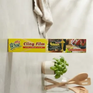 PVC Cling Film Food Wrapping Roll for Kitchen, Food Storage, Freshness Protection and Covering Bowls – 30 Meter