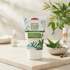 Saeed Ghani Tea Tree & Neem Face Wash 100ml – Acne Control & Pimple Clear Facial Cleanser Infused with Niacinamide