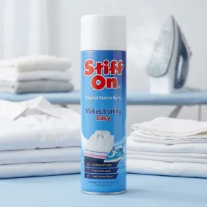 Stiff On Original Starch Spray 20 oz – Fresh Lemon Scent Fabric Starch for Easy Ironing, Crisp Clothes & Wrinkle Control