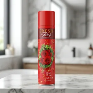 Fresh Touch Red Rose Air Freshener 300ml – Soft Touch Rose Fragrance Spray for Home, Office, Bedroom & Living Spaces