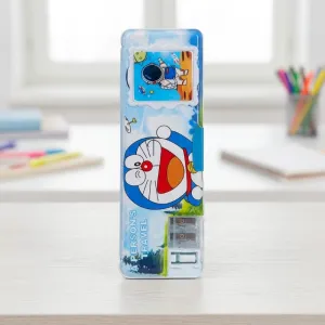 Kids Pencil Box with Calculator & Double Pencil Sharpener – Cute Cartoon Stationery Box