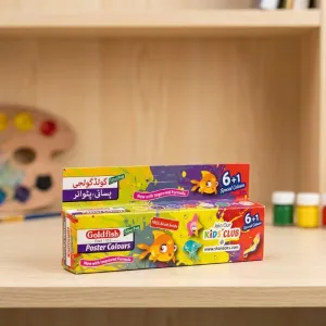 Goldfish Poster Colours 6+1 | 15ml School Painting Colours with Free Brush | Art & Craft Paint Set