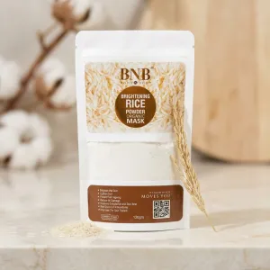 BNB Brightening Rice Powder Organic Mask 120g | Rice Face Mask for Bright & Glowing Skin