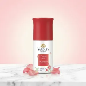 Yardley London Rose Anti-Perspirant Roll-On 50ml | Alcohol Free | 48-Hour Sweat Protection for Women