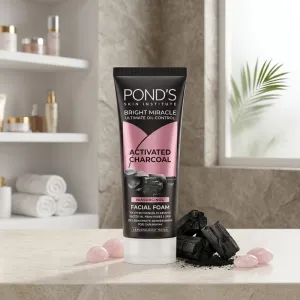 POND’S Bright Miracle Ultimate Oil Control Activated Charcoal Facial Foam | Deep Cleansing Face Wash