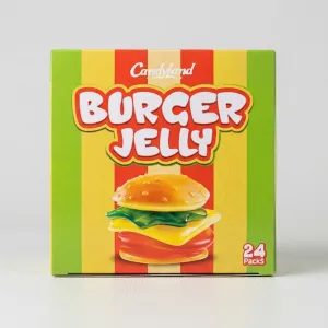 Candyland Burger Jelly | Gummy Burger Shaped Candy | 24 Packs | Fun Sweet Treat