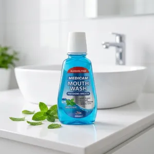 Medicam Mouth Wash Spearmint 250ml | Alcohol-Free Mouthwash | Freshens Breath & Oral Care