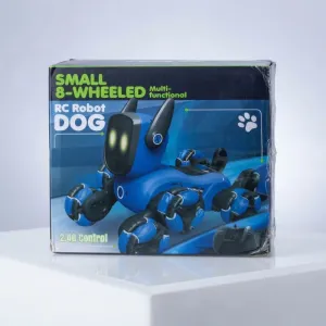 RC Robot Dog Toy – Small 8-Wheeled Remote Control Robot Dog with 2.4GHz Controller, Interactive Movement & Fun Design for Kids