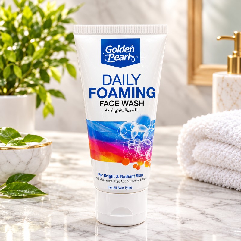 Golden Pearl Daily Foaming Face Wash - For Bright & Radiant Skin - Enriched with Niacinamide, Kojic Acid & Liquorice Extract