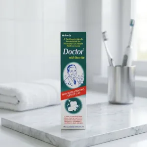 Anfords Doctor Toothpaste with Fluoride - Stops Bleeding Gums, Relieves Sensitivity & Toothache - Complete Oral Protection
