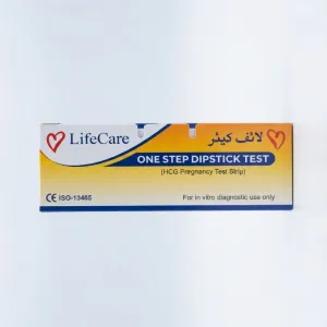 LifeCare One Step Dipstick Pregnancy Test – HCG Pregnancy Test Strip for Early Pregnancy Detection, Single Test