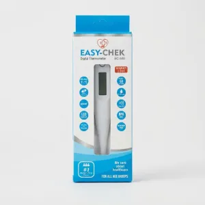 EASY-CHEK Digital Thermometer EC-500 – LCD Display Electronic Body Temperature Thermometer for All Age Groups