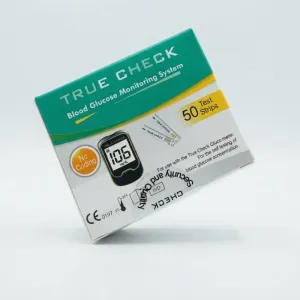 True Check Blood Glucose Test Strips 50 Count – Blood Sugar Testing Strips for True Check Glucose Meter, No Coding Required