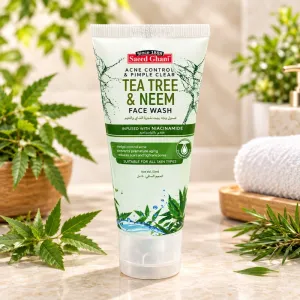 Saeed Ghani Tea Tree & Neem Face Wash 50ml - Acne Control & Pimple Clear - Infused with Niacinamide